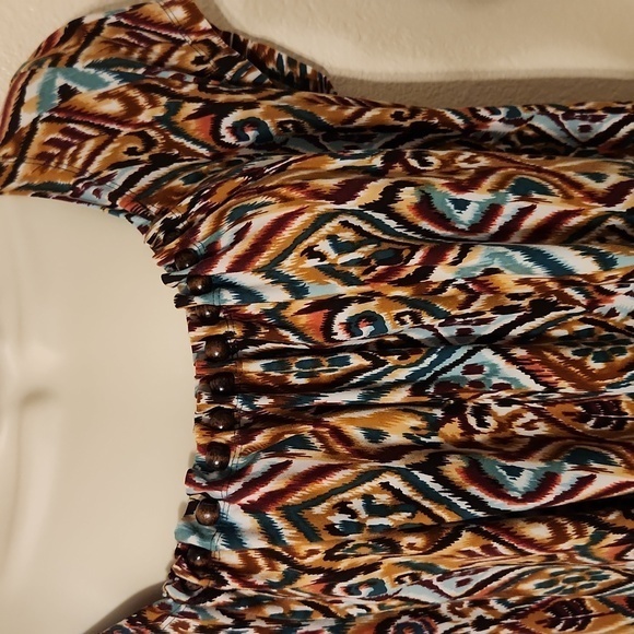 Rafaella Womens Short-sleeve Top‎ with Beaded Round Neckline Accent Blouse - Picture 3 of 5